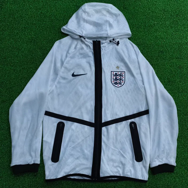 2026 World Cup England White Walkout Jacket (Hooded) #单上衣