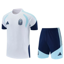 26-27 Argentina White Training Short Suit
