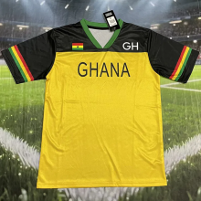 26-27 Ghana Black Yellow Fans Training shirts (GH上截黑)