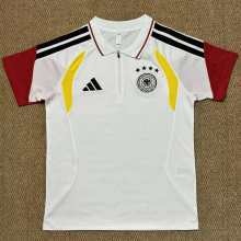26-27 Germany White Polo Short Sleeve (半拉链)