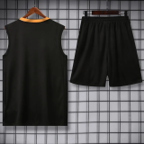 25-26 INT Black Tank top and shorts suit