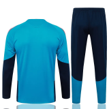 26-27 Spain Lake blue Kids Half Pull Tracksuit #E26023(童装)(半拉链)