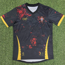 26-27 Portugal CR7 Red Black Fans Training shirts