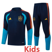26-27 Spain Royal blue Kids Half Pull Tracksuit #E26024(童装)(半拉链)