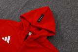 25-26 Man Utd Red Hoodie Jacket Tracksuit #F642