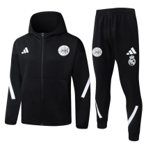 25-26 Ajax Black Hoodie Jacket Tracksuit #F639