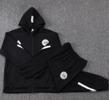 25-26 Ajax Black Hoodie Jacket Tracksuit #F639