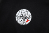25-26 Ajax Black Hoodie Jacket Tracksuit #F639