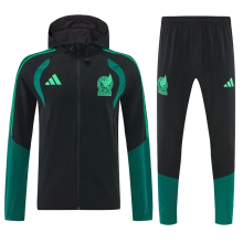 25-26 Mexico Black Windbreaker Suit (Hoodie)(风衣套装)