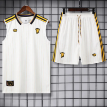 25-26 Man Utd White Tank top and shorts suit