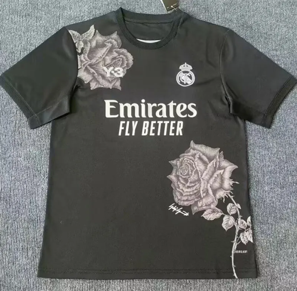 23-24 RMA Y-3 Black Fans Soccer Jersey