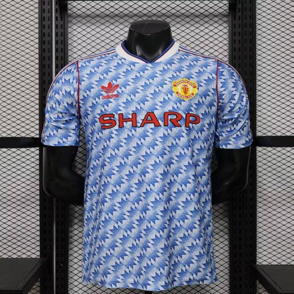 26-27 Man Utd Blue Retro Casual Training shirts