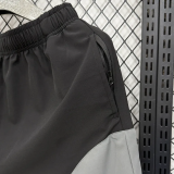 D338 PSG Black gray Casual Short Pants