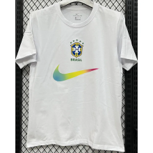 T296 Brazil White High Quality Casual T-Shirt