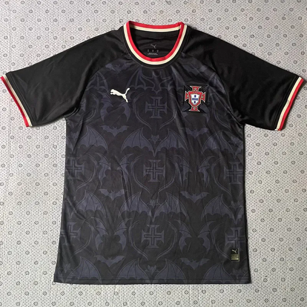 26-27 Portugal Black Special Edition Fans Training shirts (红圆领)
