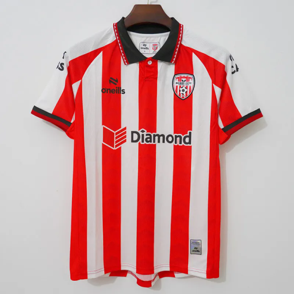 26-27 Derry City Home Fans Soccer Jersey (全广告)