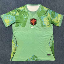 26-27 Netherlands Green Goalkeeper Fans Soccer Jersey
