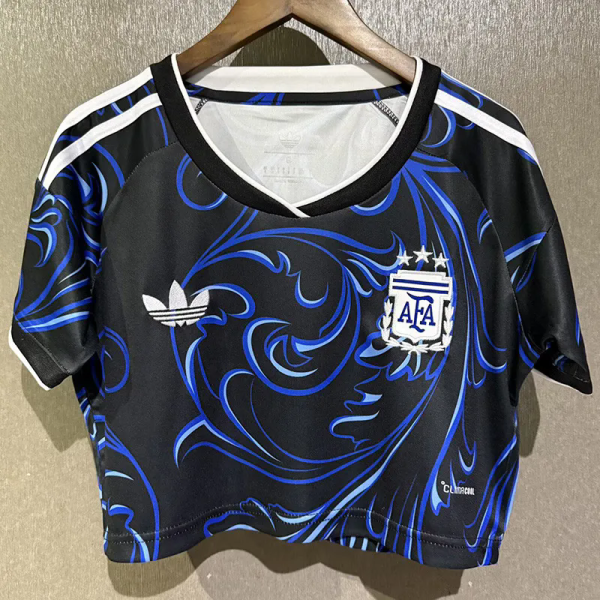 2026 World Cup Argentina Away Women Cheerleader Shirt (女啦啦短袖)