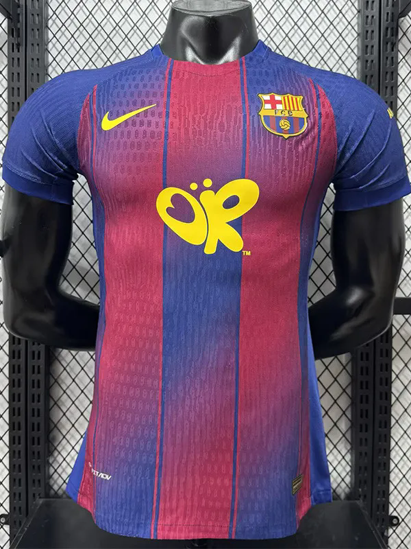 25-26 BAR Home Print Personalized AD Player Version Soccer Jersey (前OR)
