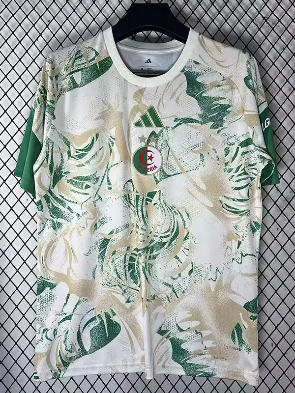 26-27 Algeria Green Yellow White Training shirts