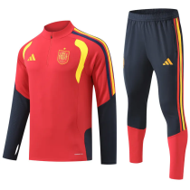 26-27 Spain Red Half Pull Tracksuit (半拉链)