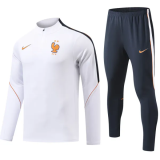 26-27 France White Half Pull Tracksuit (半拉链)