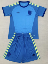 26-27 Spain Lake blue Goalkeeper Kids Soccer Jersey
