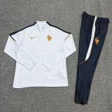 26-27 France White Half Pull Tracksuit (半拉链)