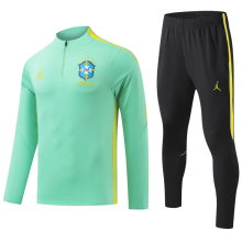 26-27 Brazil Light green Half Pull Tracksuit (半拉链)
