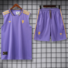 25-26 Man Utd Purple Tank top and shorts suit