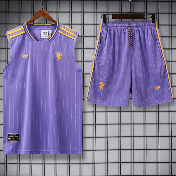 25-26 Man Utd Purple Tank top and shorts suit
