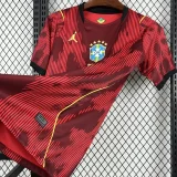 26-27 Brazil JD Red Goalkeeper Fans Soccer Jersey
