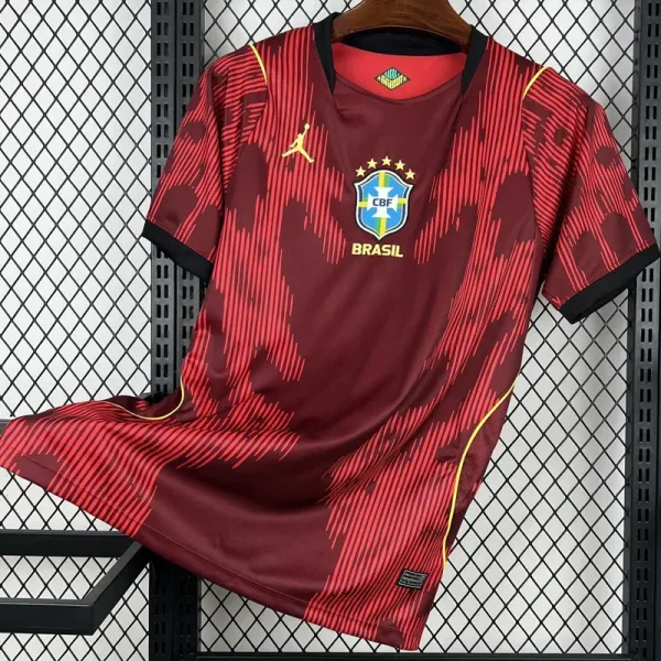 26-27 Brazil JD Red Goalkeeper Fans Soccer Jersey