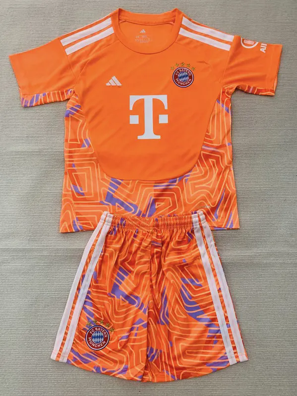 26-27 Bayern Orange Goalkeeper Kids Soccer Jersey
