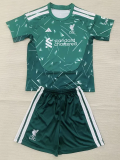 26-27 LIV Green Goalkeeper Kids Soccer Jersey