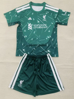 26-27 LIV Green Goalkeeper Kids Soccer Jersey