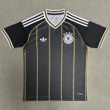 26-27 Germany Black Gold Fans Soccer Jersey (白袖口)