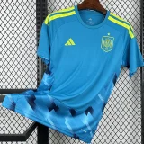 26-27 Spain Blue Goalkeeper Fans Soccer Jersey