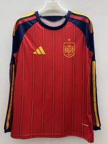 26-27 Spain Home Long Sleeve Soccer Jersey (长袖)