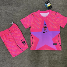 26-27 France Pink Goalkeeper Kids Soccer Jersey