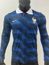 26-27 France Home Long Sleeve Player Version Soccer Jersey (长袖球员)