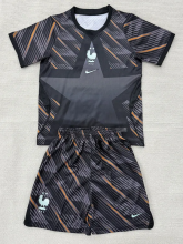 26-27 France Grey Goalkeeper Kids Soccer Jersey