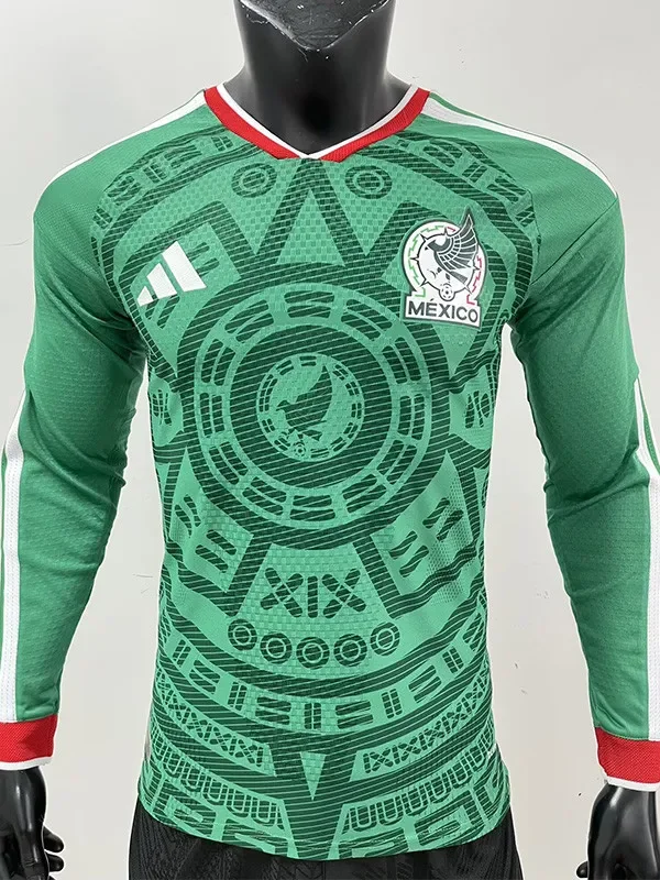 26-27 Mexico Home Long Sleeve Player Version Soccer Jersey (长袖球员)
