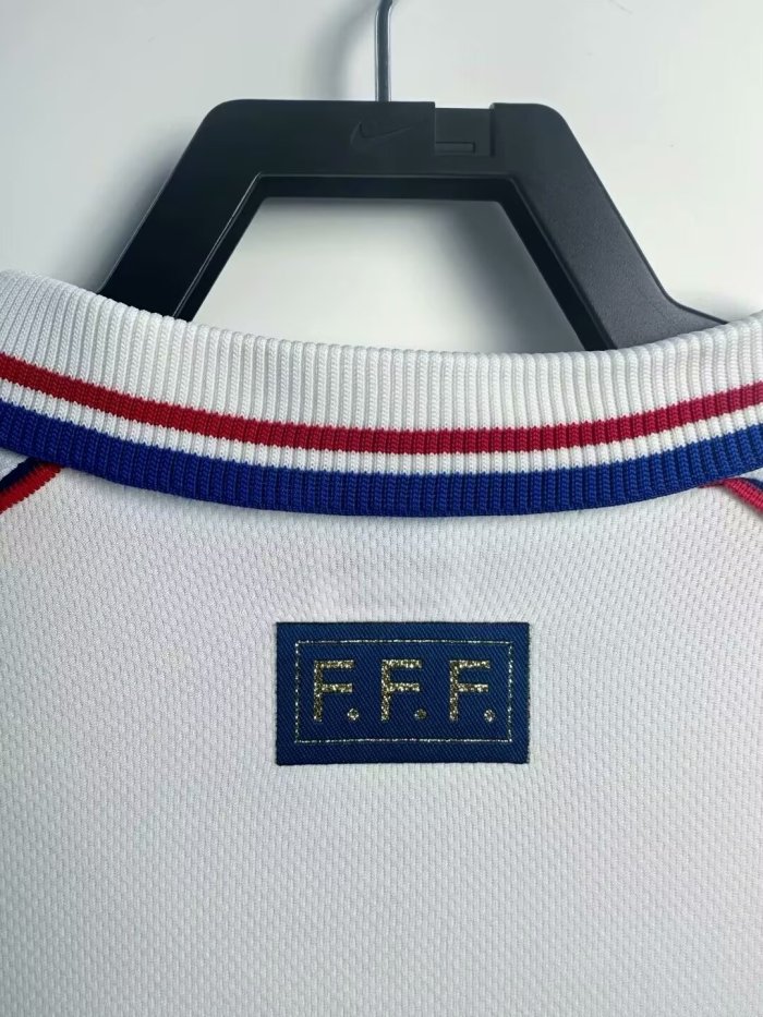 1998 France Away Retro Long Sleeves Soccer Jersey