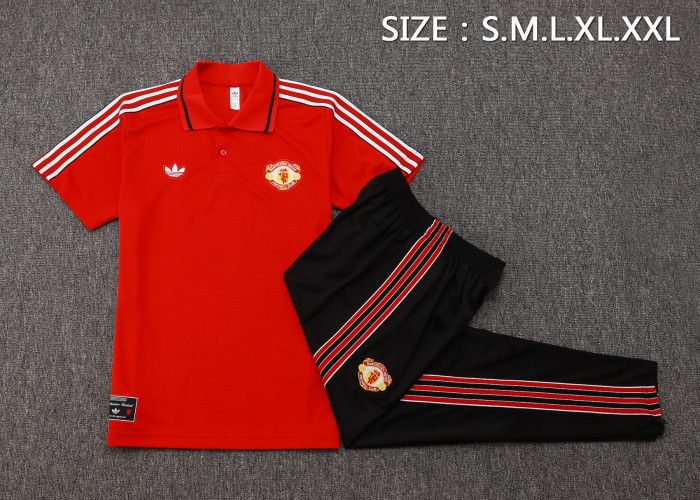25-26 Manchester United High Quality Polo Tracksuit