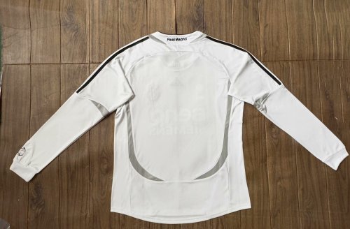 2006-2007 Real Madrid Home Long Sleeve Retro Soccer Jersey