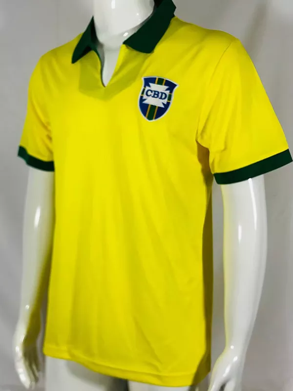 1950-1966 Brazil Home Retro Soccer Jersey