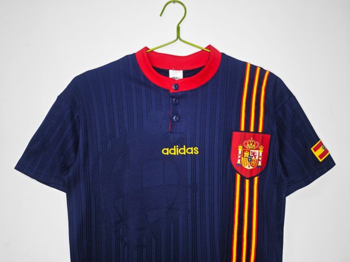 1996 Spain Away Retro Soccer Jersey