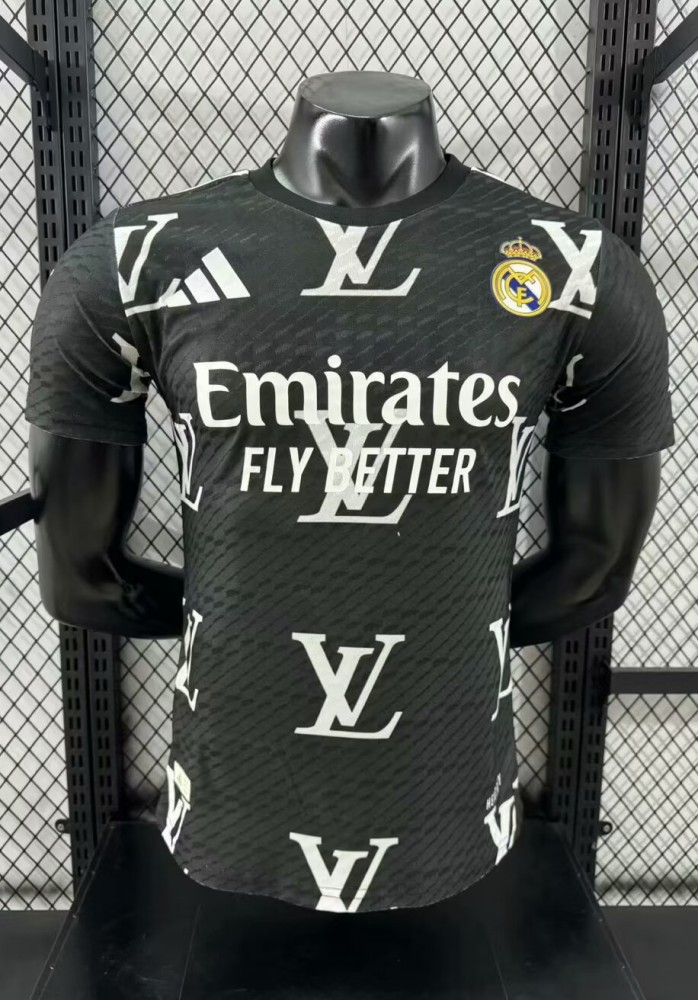 25-26 Real Madrid Black Special Edition Player Version Training Shirts *L