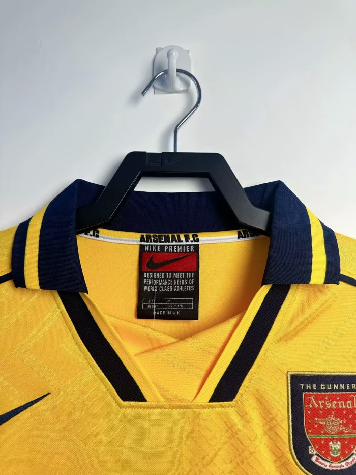 1996-1997 Arsenal Away Long Sleeve Retro Soccer Jersey